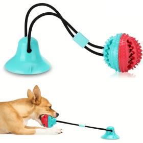 Dog Toys For Aggressive Chewers Interactive Teething Boredom And Stimulating Tug Of War Suction Cup Interactive Tug-of-War Dog Toy Treat Dispensi