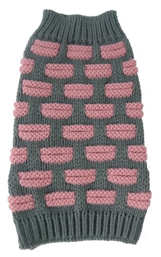 Fashion Weaved Heavy Knit Designer Ribbed Turtle Neck Dog Sweater